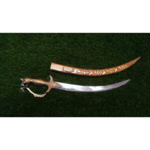 LION HEAD SMALL BRASS SWORD (Full size 24 inch)
