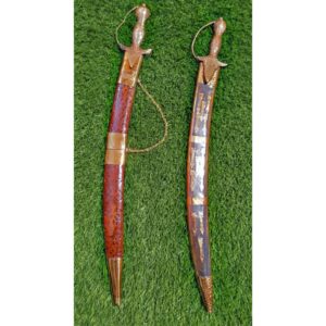 SET OF 2 SMALL BRASS COVER SWORDS (talwar)