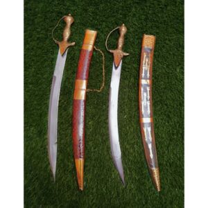 SET OF 2 SMALL BRASS COVER SWORDS (talwar)