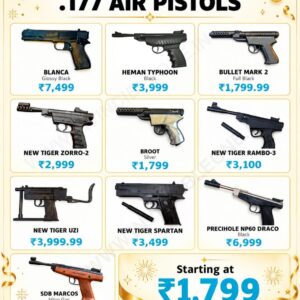 Bullet Mark 2 Full Black Air Pistol (Metal body)