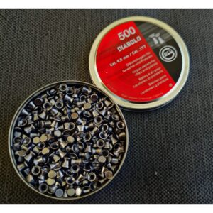 500 DIABOLO PELLETS(7.2 grain pellets)(.177/4.5mm) Flat Head Pellets