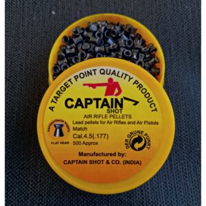 CAPTIAN SHOT(8.6 grain pellets)(FLAT HEAD)(AIR RIFLE PELLETS)