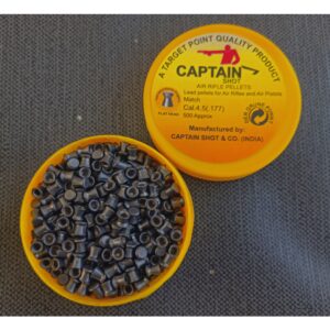 CAPTIAN SHOT(8.6 grain pellets)(FLAT HEAD)(AIR RIFLE PELLETS)