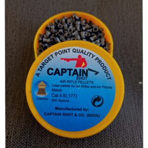 CAPTAIN SHOT(8.4 grain pellets) (500 PCS)(Pointed head)(.177 caliber)