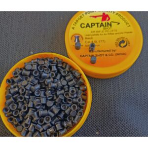 CAPTIAN SHOT(8.6 grain pellets)(FLAT HEAD)(AIR RIFLE PELLETS)