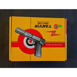 Blanca Air Pistol 0.177 Cal | Multi-Load Pull Back Mechanism Shoots BBs & Pellets Matte Black with Free Accessories