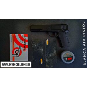 Blanca Air Pistol – 0.177 cal Multi-Load Pull Back Mechanism Shoots Both BB and Pellets!!! – Free accessories(GLOSSY BLACK COLOUR)