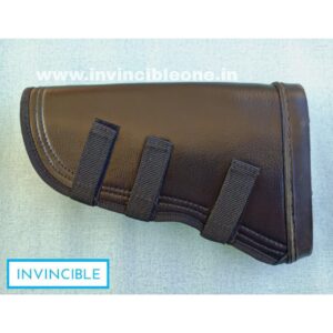 Gun Butt Cover, 23 cm x 15 cm x 6 Carry Case/Cover Free Size (Black leather)