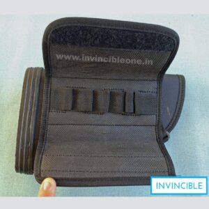 Gun Butt Cover, 23 cm x 15 cm x 6  Carry Case/Cover Free Size  (Black fiber)