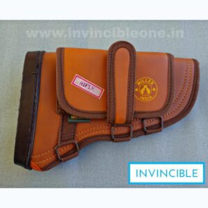 Gun Butt Cover, 23 cm x 15 cm x 6  Carry Case/Cover Free Size  (brown leather)