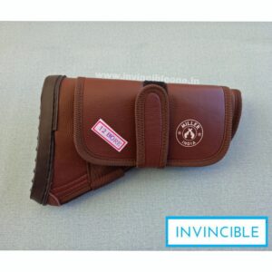 Gun Butt Cover, 23 cm x 15 cm x 6  Carry Case/Cover Free Size (DARK brown leather)