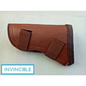 Gun Butt Cover, 23 cm x 15 cm x 6  Carry Case/Cover Free Size (DARK brown leather)