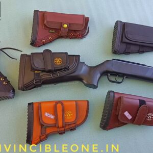 Gun Butt Cover, 23 cm x 15 cm x 6  Carry Case/Cover Free Size (DARK brown leather)
