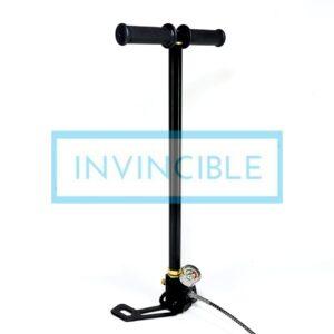 PCP Hand Pump Black 4500psi (300bar) With Foldable Base & Big Gauge Style