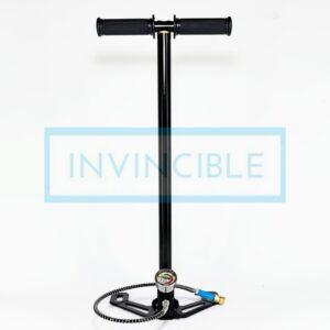 PCP Hand Pump Black 4500psi (300bar) With Foldable Base & Big Gauge Style