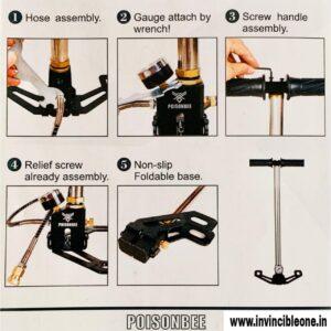 PCP Hand Pump 4500psi (300bar) With Foldable Base