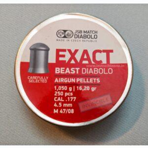 JSB Exact Beast Diabolo .177 Cal, 16.20 Grains/1.050g, Domed, 250/tin Airgun Pellets
