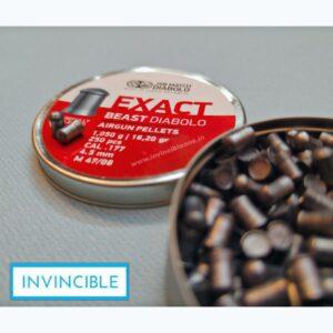 JSB Exact Beast Diabolo .177 Cal, 16.20 Grains/1.050g, Domed, 250/tin Airgun Pellets