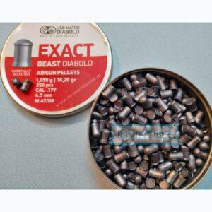 JSB Exact Beast Diabolo .177 Cal, 16.20 Grains/1.050g, Domed, 250/tin Airgun Pellets