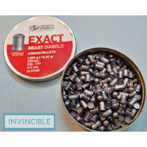 JSB Exact Beast Diabolo .177 Cal, 16.20 Grains/1.050g, Domed, 250/tin Airgun Pellets