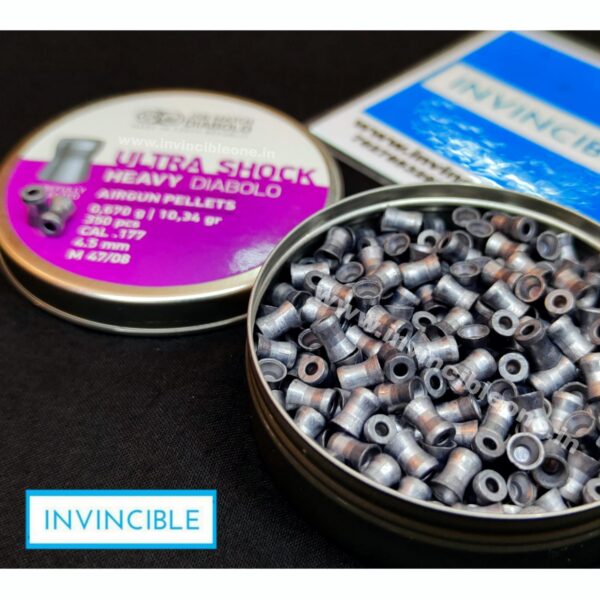 JSB Ultra Shock, .177 Cal, 10.34 Gr, Hollow point, 350/tin Airgun Pellets - Image 5
