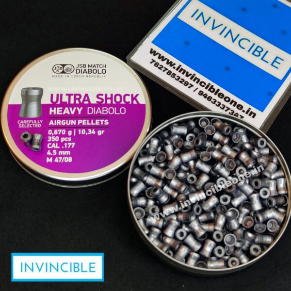 JSB Ultra Shock, .177 Cal, 10.34 Gr, Hollow point, 350/tin Airgun Pellets - Image 3
