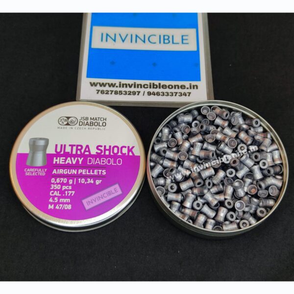 JSB Ultra Shock, .177 Cal, 10.34 Gr, Hollow point, 350/tin Airgun Pellets - Image 4