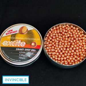 H&N Excite Smart Shot BBs| 750 pcs| .177 Cal, 7.4 Grains, Copper Plated Lead BBs| India