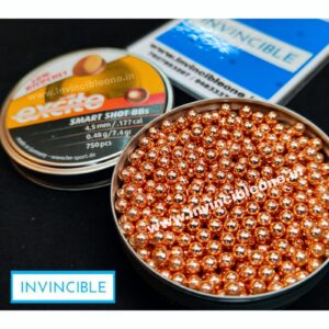 H&N Excite Smart Shot BBs| 750 pcs| .177 Cal, 7.4 Grains, Copper Plated Lead BBs| India