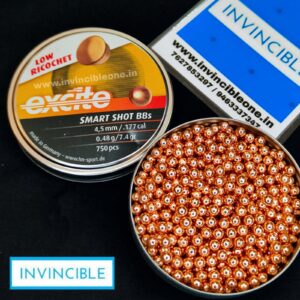 H&N Excite Smart Shot BBs| 750 pcs| .177 Cal, 7.4 Grains, Copper Plated Lead BBs| India