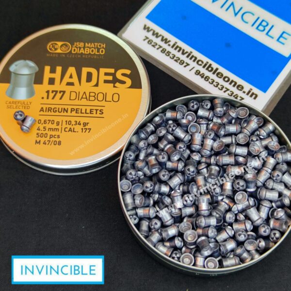 JSB Match Diabolo Hades Hollowpoint .177 Cal/ 10.34gr500Ns - Image 3