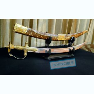 Rajputana brass handle | sheesham wood cover | 3 ft