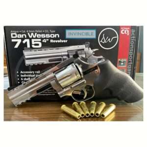Dan Wesson 715 4 Inch Pellet Revolver, Silver