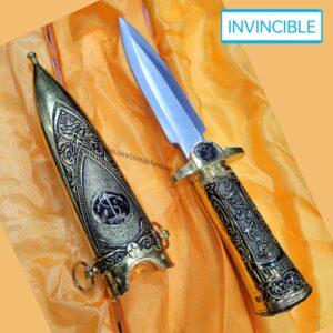 full metal golden small dagger stell blade