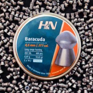 H&N Baracuda .177 Cal, 10.65 Grains, 400 pcs 4.50mm, Rounded Air gun pellets