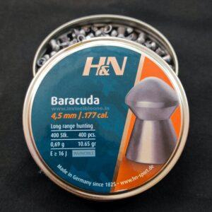 H&N Baracuda .177 Cal, 10.65 Grains, 400 pcs 4.50mm, Rounded Air gun pellets