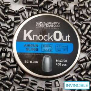JSB KnockOut Slugs .177 Cal, 13.43gr, Hollowpoint, 400ct
