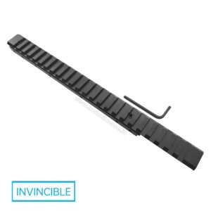 Extra Long 24 Slots 10.5″/ 260mm – 11mm Dovetail Rail to 21mm Picatinny Weaver Rail Adapter
