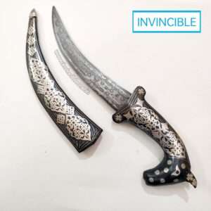 Damascus blade dagger | Punjabi silver nakashi kirpan