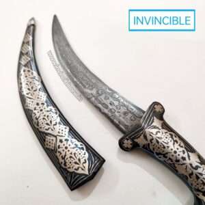 Damascus blade dagger | Punjabi silver nakashi kirpan