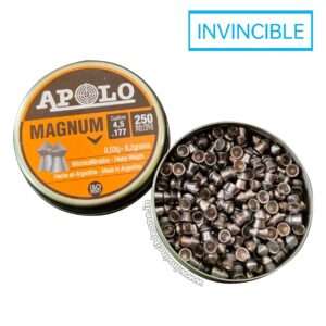 Apolo Magnum .177cal / 4.5mm 8.2gr (0.53g) Pointed Airgun Pellets – 250pcs