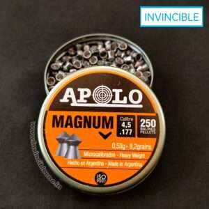 Apolo Magnum .177cal / 4.5mm 8.2gr (0.53g) Pointed Airgun Pellets – 250pcs