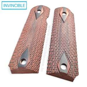UNIVERSAL 1911 PISTOL FIBER DOUBLE DIAMOND DESIGN GUN GRIP