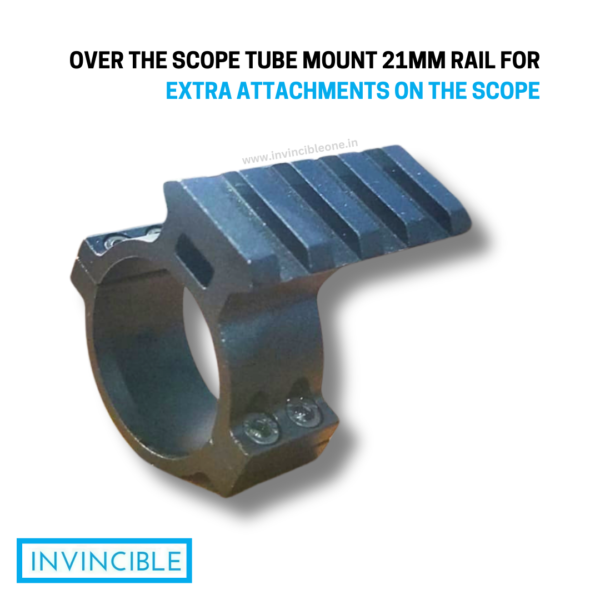 Over the scope tube rail mount 21mm for extra attachments(25/30mm tube) - Image 4