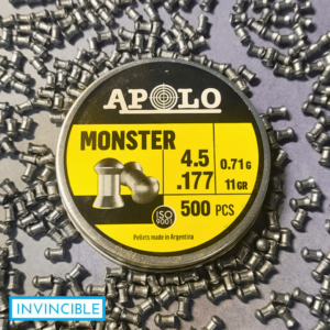 Apolo Monster Pellets | 11 Grain | .177 Cal (4.5mm) | 500 Pcs | High-Precision Airgun Ammunition