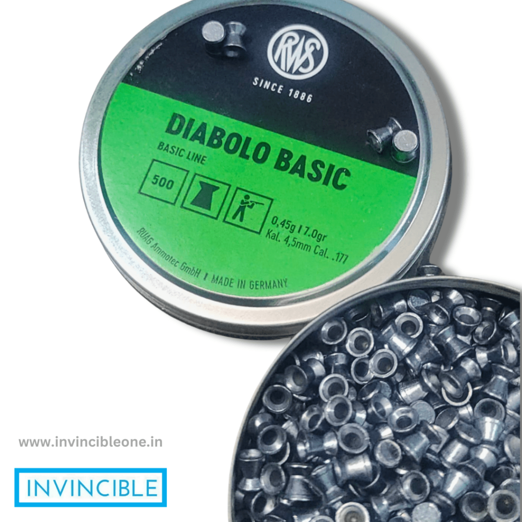 Rws Diabolo Basic Flat Head .177 Cal / 500 Pcs - invincibleone.in