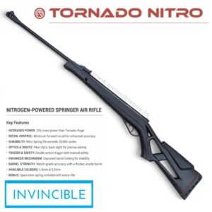 Aarmr tornado Nitro air rifle .177 cal | safety lock | fiber optic sights |