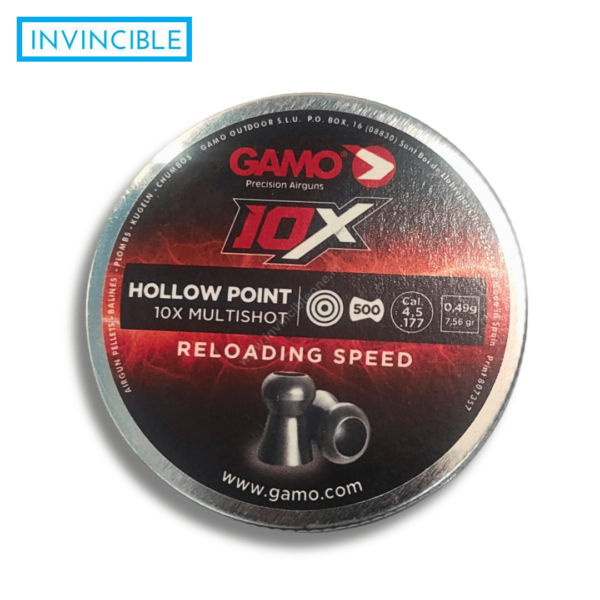 Gamo 10x Hollow point | 7.56gr | 500 nos | .177 cal pellets
