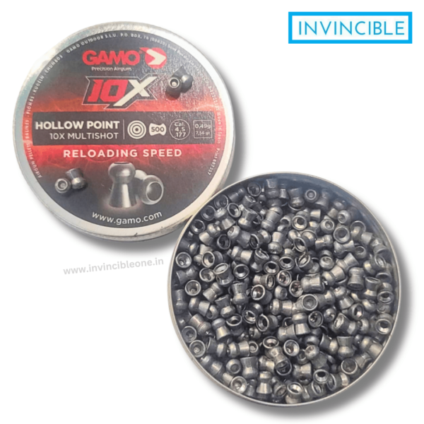 Gamo 10x Hollow point | 7.56gr | 500 nos | .177 cal pellets - Image 4