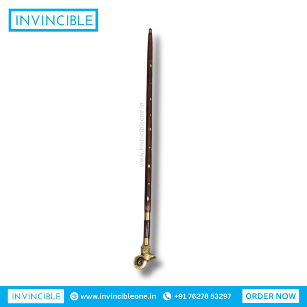 Deer brass handle Gupti stick, cane sword 3 ft wooden stick - Image 5
